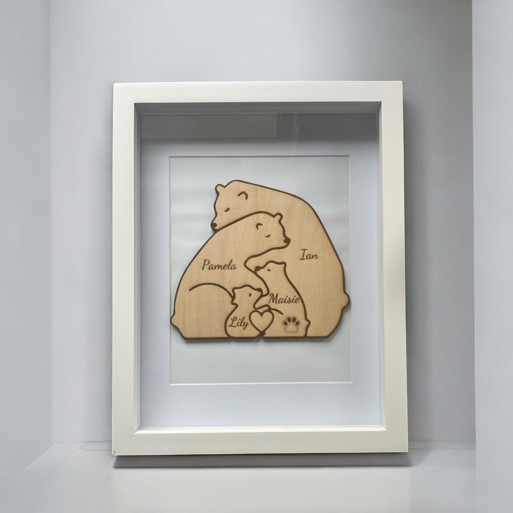 Framed family plaque