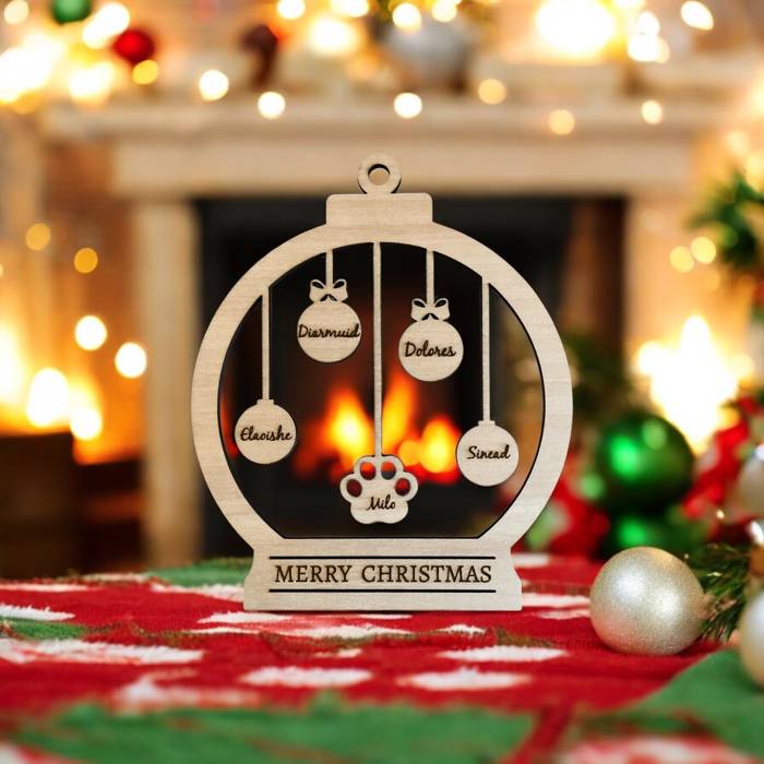 Engraved personalised ornament