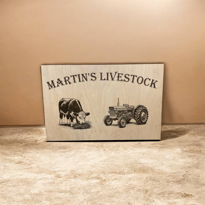 Engraved wooden sign by R.D Lazercraft